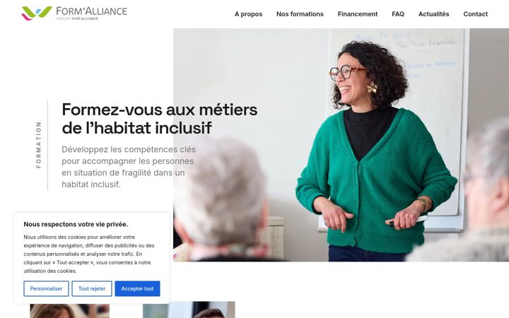 Screenshot of formalliance-formation.fr