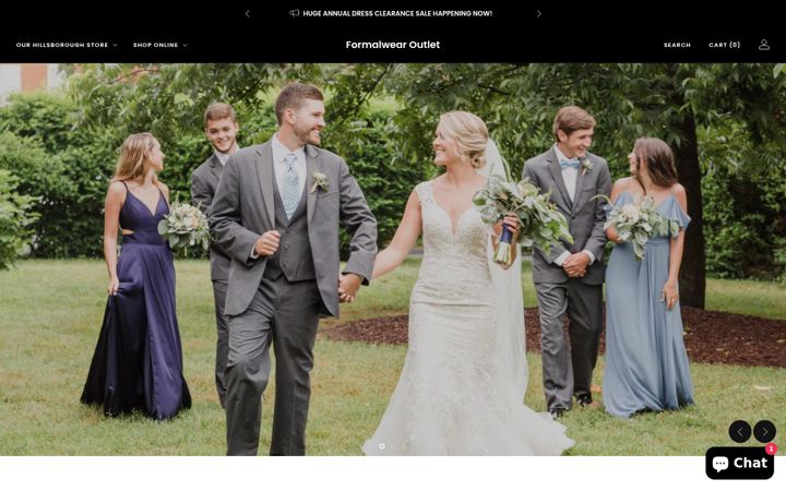 Screenshot of formalwearoutlet.com