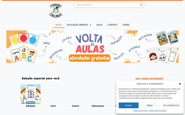 Screenshot of formandocorujinhas.com.br