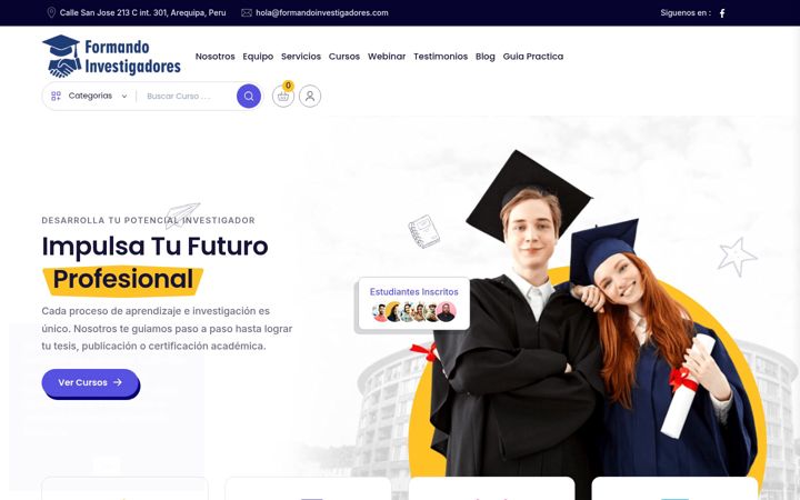 Screenshot of formandoinvestigadores.com