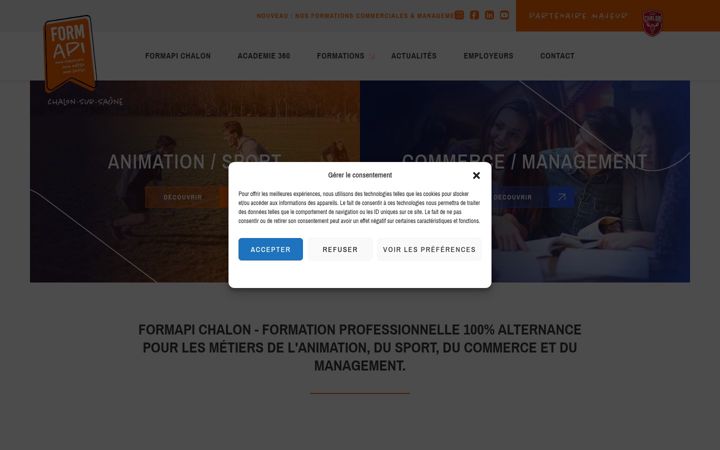 Screenshot of formapichalon.com