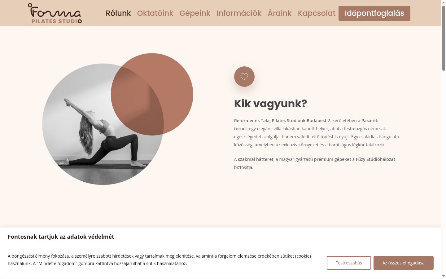 Skärmbild av samtyckesbannern som visades före någon interaktion