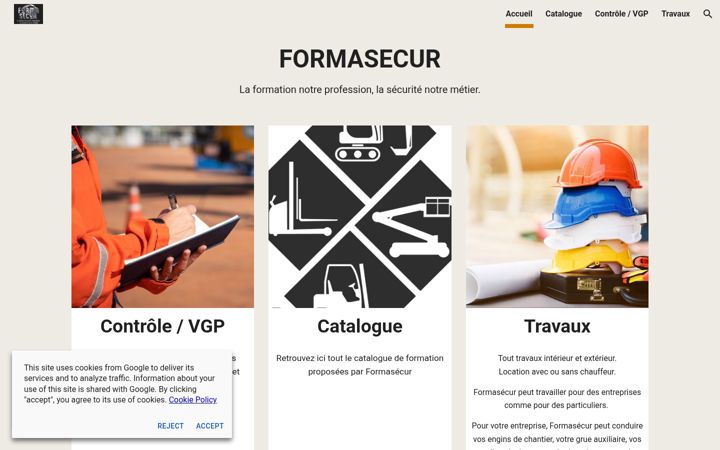 Screenshot of formasecur.fr