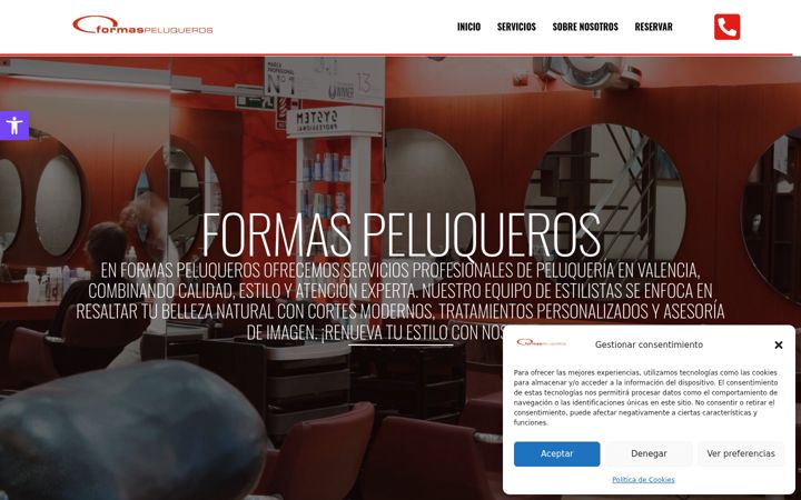 Screenshot of formaspeluquerosvalencia.es