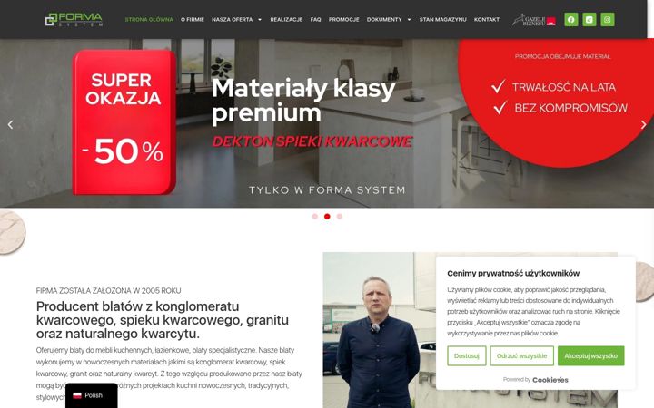Screenshot of formasystem.com.pl