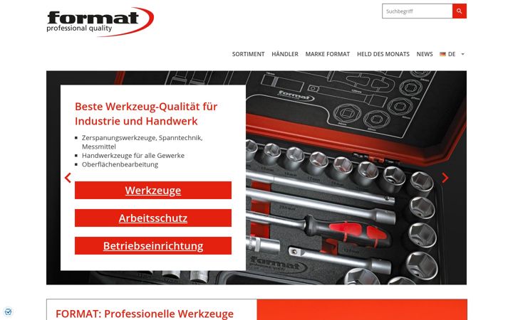 Screenshot of format-tools.com