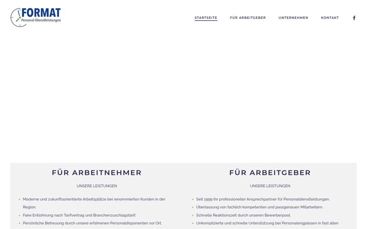 Screenshot of format-zeitarbeit.de