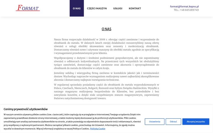 Screenshot of format.kepno.pl