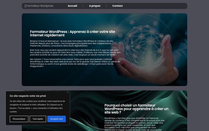 Screenshot of formateurwordpress.fr