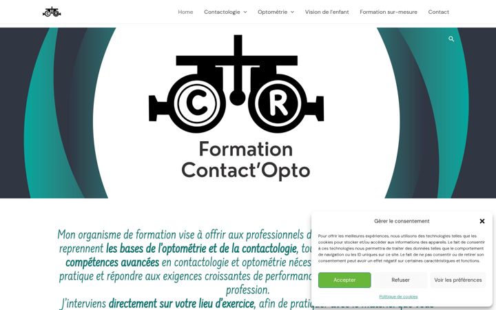 Screenshot of formation-contacto-opto.fr