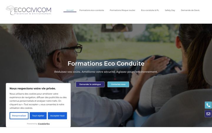 Screenshot of formation-eco-conduite.fr