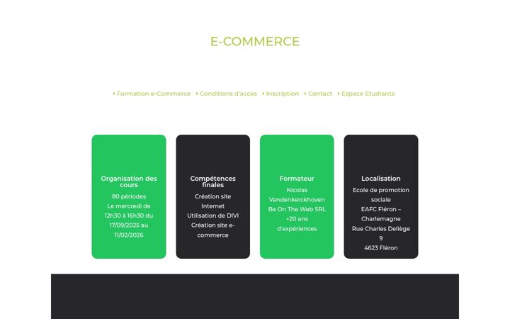 Zrzut ekranu formation-ecommerce.be