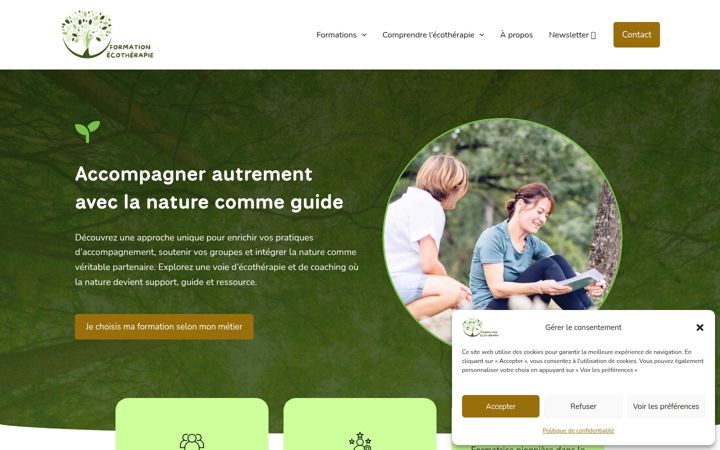 Screenshot of formation-ecotherapie.com