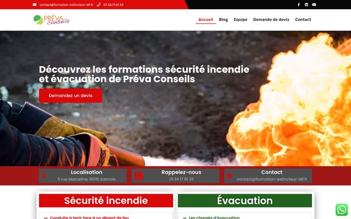 Screenshot of formation-extincteur-idf.fr