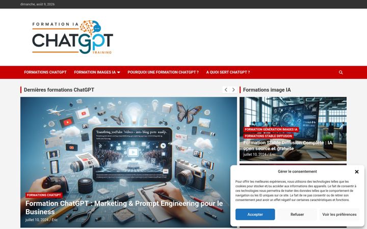 Screenshot of formation-ia-chatgpt.com