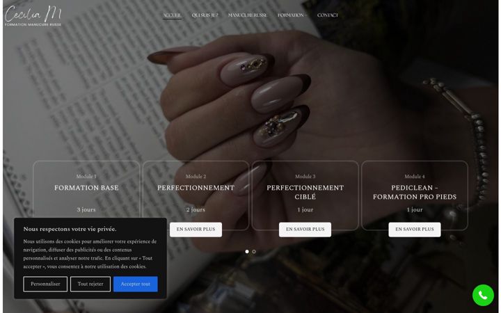 Screenshot of formation-manucure-russe.net