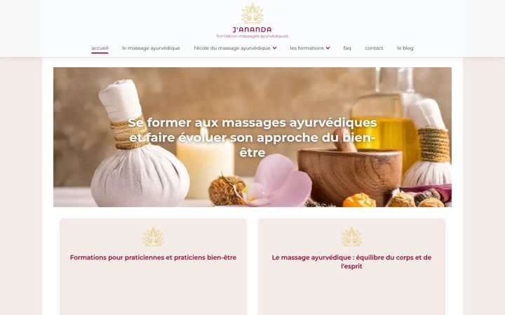 Screenshot of formation-massages-ayurvediques.fr