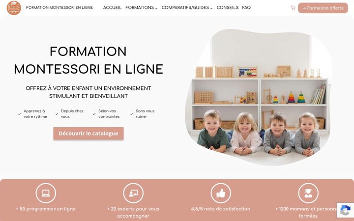 Screenshot of formation-montessori-en-ligne.com