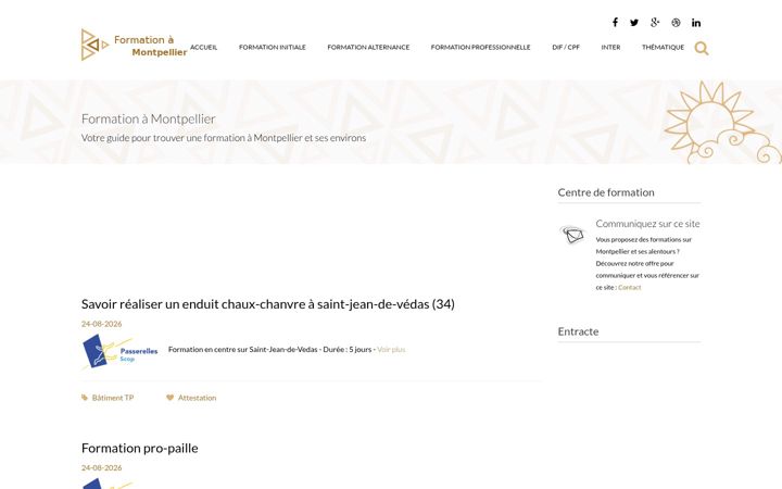 Screenshot of formation-montpellier.org