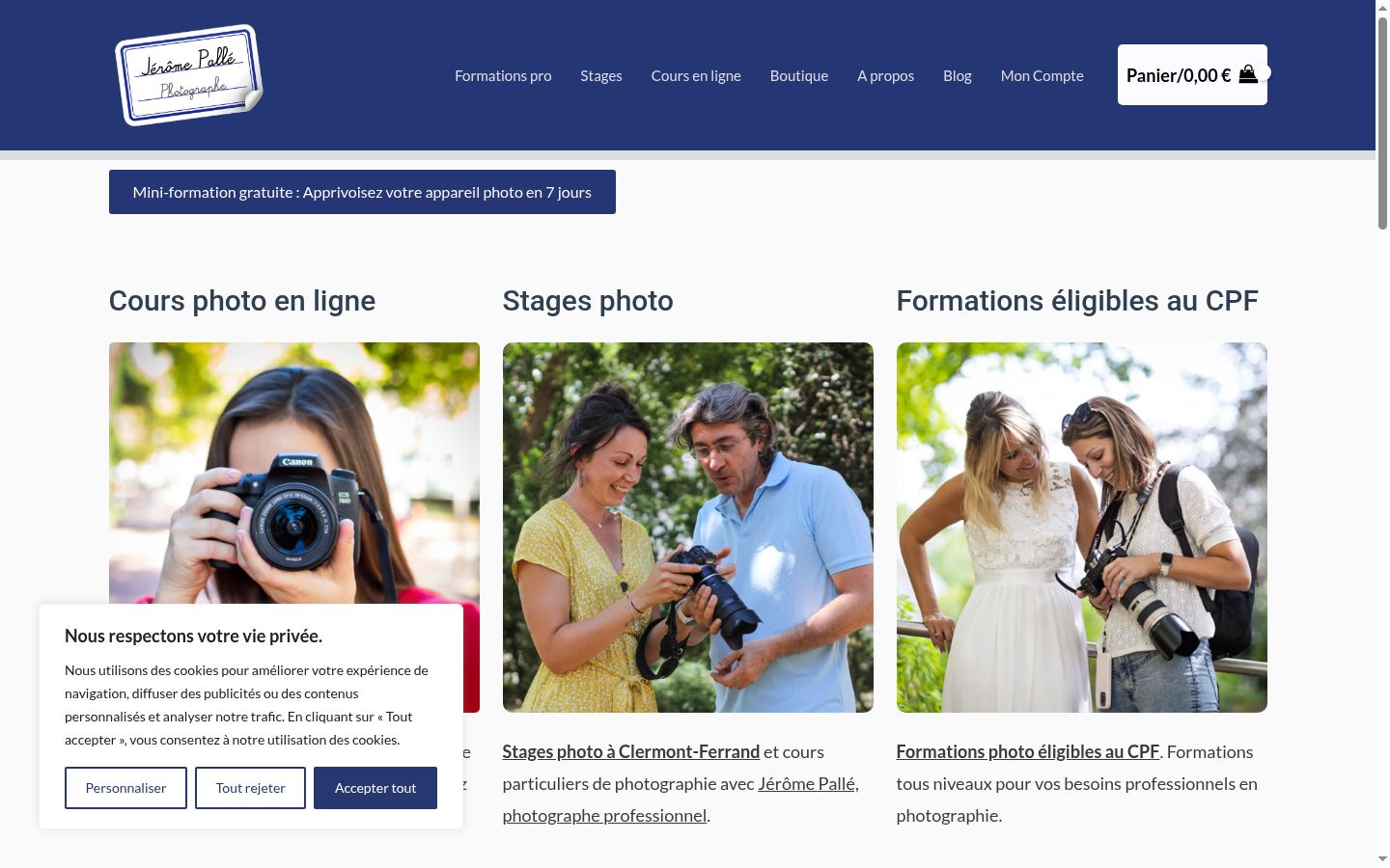Screenshot van de toestemmingsbanner zoals getoond vóór enige interactie