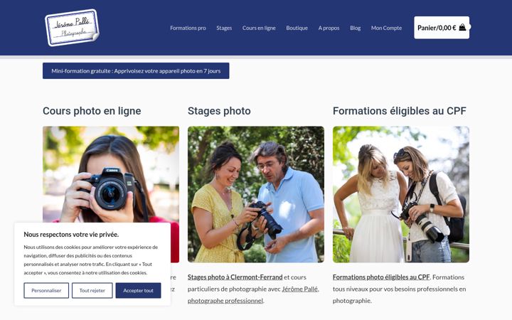 Screenshot of formation-photographe.net