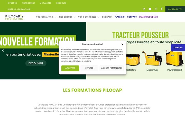 Screenshot of formation-pilocap.fr