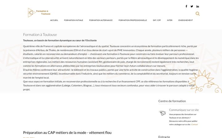 Screenshot of formation-toulouse.org