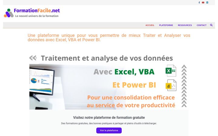 Screenshot of formationfacile.net