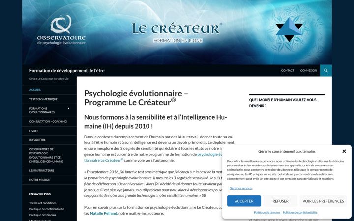 Screenshot of formationlecreateur.com