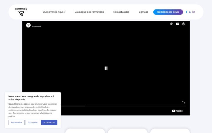 Screenshot of formationvr.fr