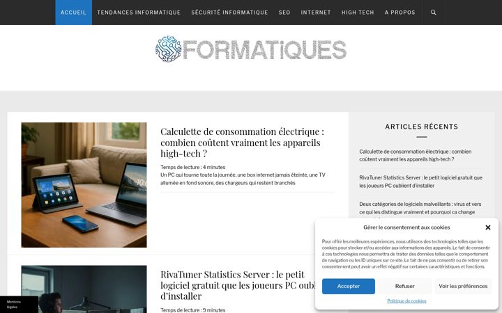 Screenshot of formatiques.com