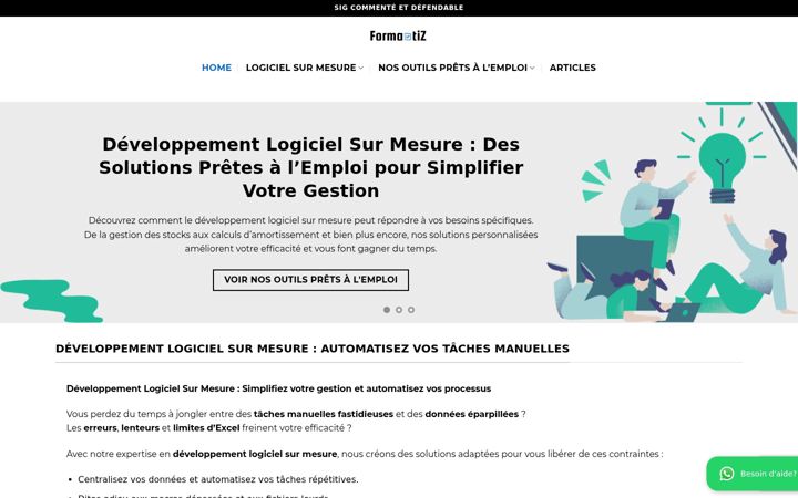 Screenshot of formatiz.com