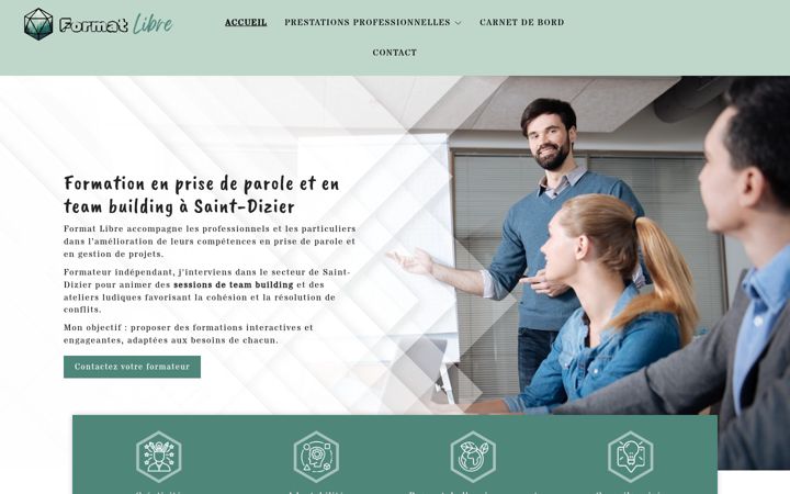 Screenshot of formatlibre.fr