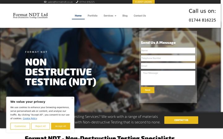 Screenshot of formatndt.co.uk