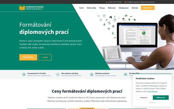Screenshot of formatovani-diplomove-prace.cz