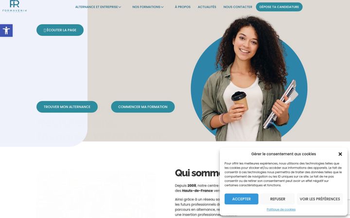 Screenshot of formavenir-et-recrutement.fr