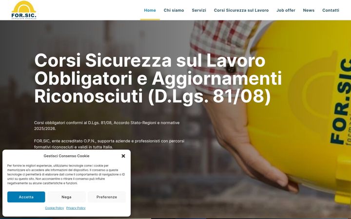 Screenshot of formazione-sicurezza.net