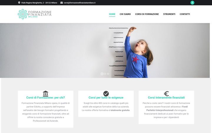 Posnetek zaslona formazionefinanziatamilano.it
