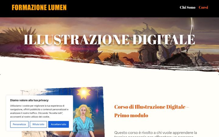 Screenshot of formazionelumen.it