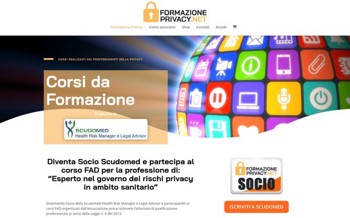 Snímek obrazovky formazioneprivacy.net