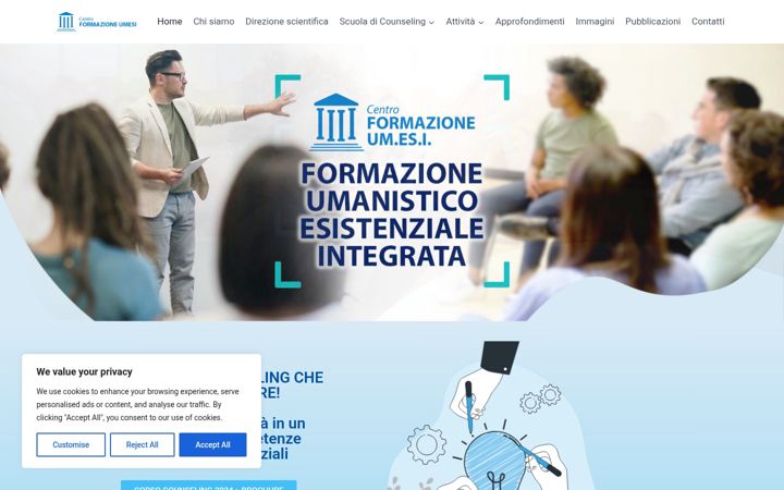 Screenshot of formazioneumesi.com