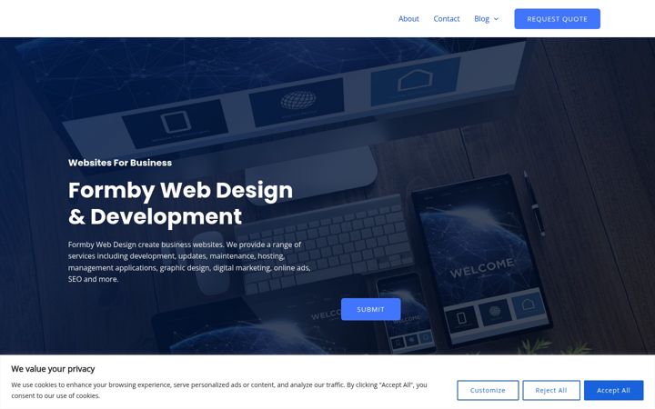 Snímek obrazovky formbywebdesign.co.uk