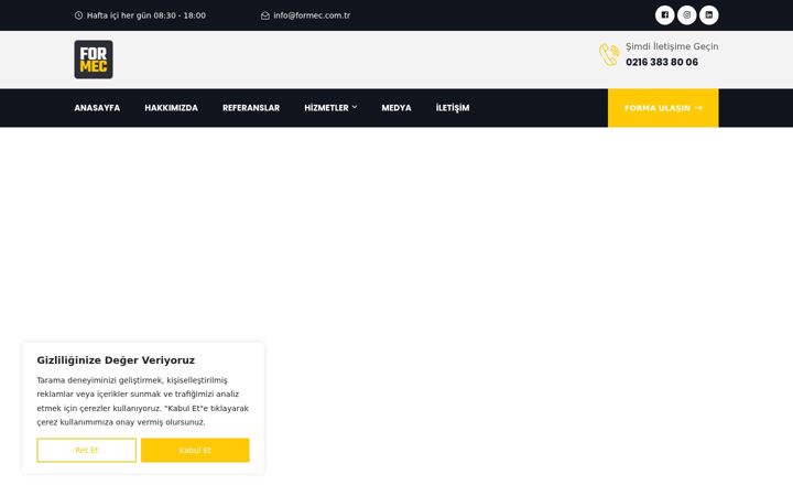 Captură de ecran a formec.com.tr