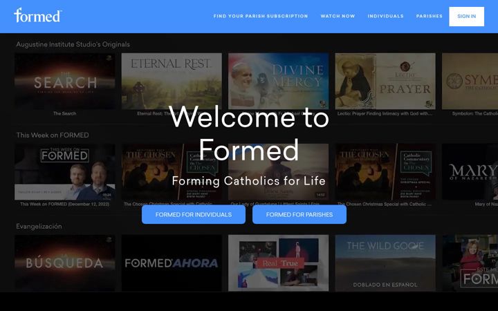 Screenshot of formed.org