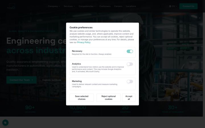 Screenshot of formeld.com