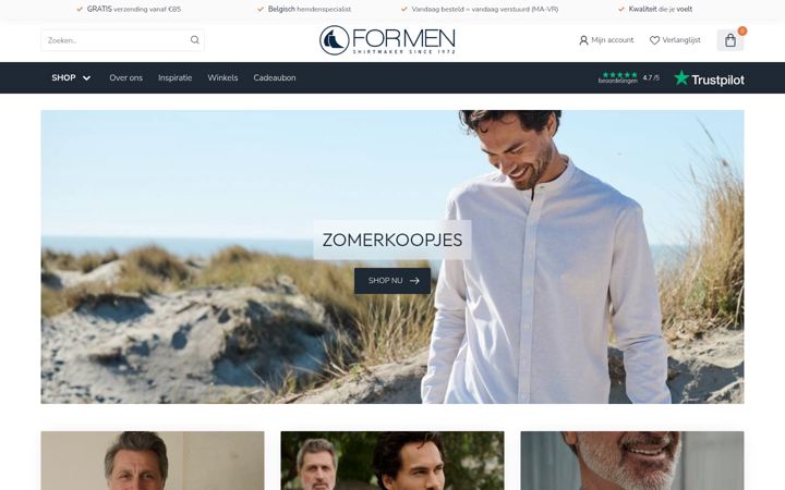 Zrzut ekranu formen.be