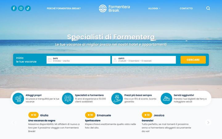 Skærmbillede af formenterabreak.it