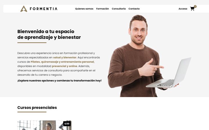Screenshot of formentia.es