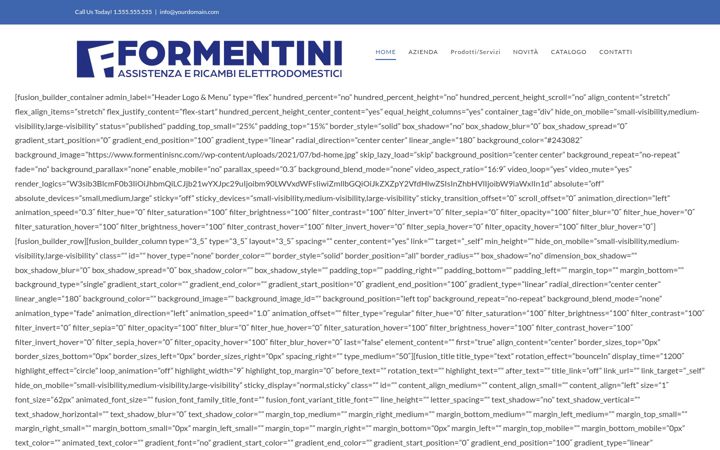 Screenshot of formentinisilingardi.it