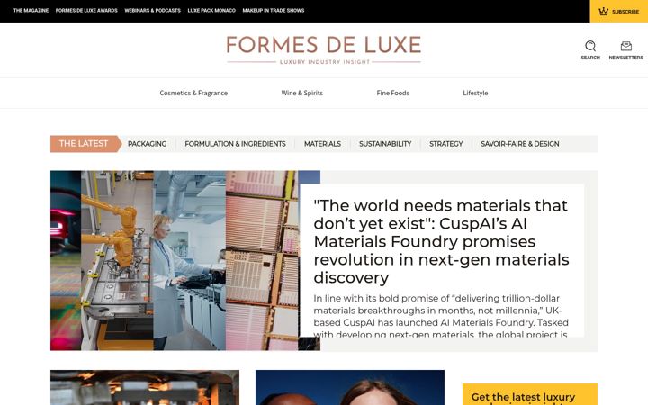 Screenshot of formesdeluxe.com